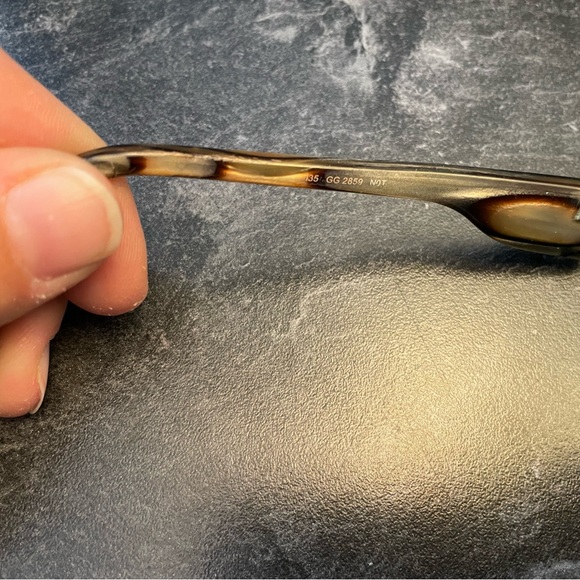 Gucci glasses Model 2859 NOT Brown/marble half rim frame Italy 51[]17 135 - Picture 7 of 9